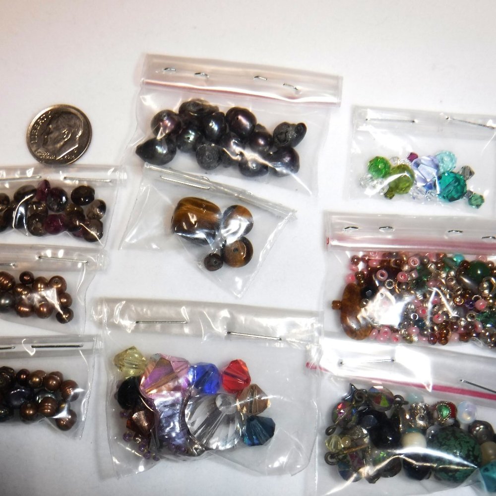 Assorted Vintage Bead Lot, Mix, Bundle, 1.8 oz